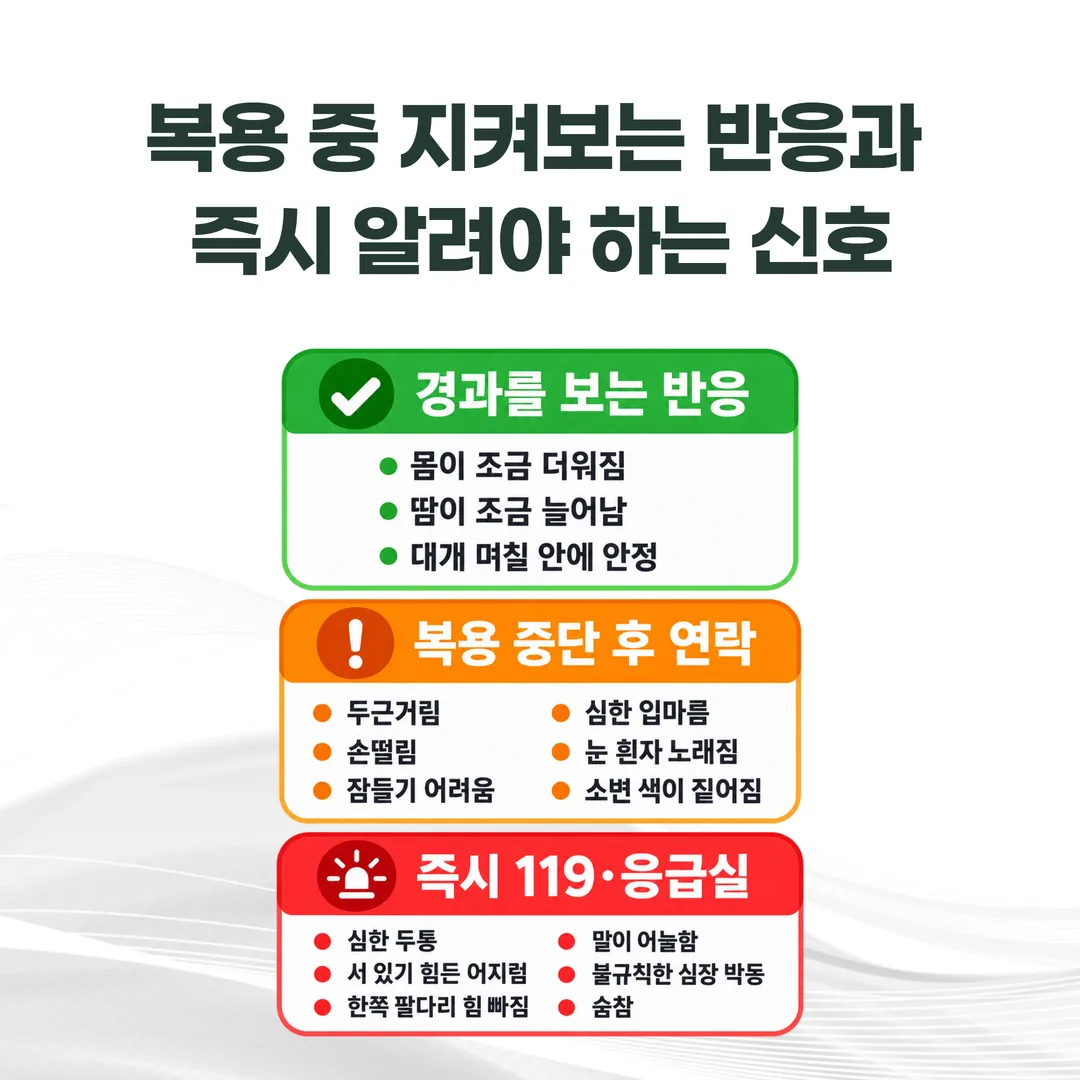 다이어트 한약 복용 중 함께 확인하는 반응과 진료에 알리는 시점